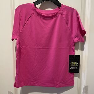 Athletic Works Girls Active Core T-Shirt XS 4/5 Short Sleeve Pink Kids NEW